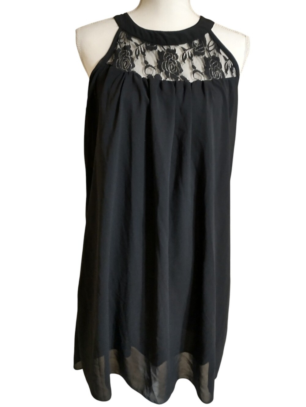Zanzea Black Lace Accent Blouse